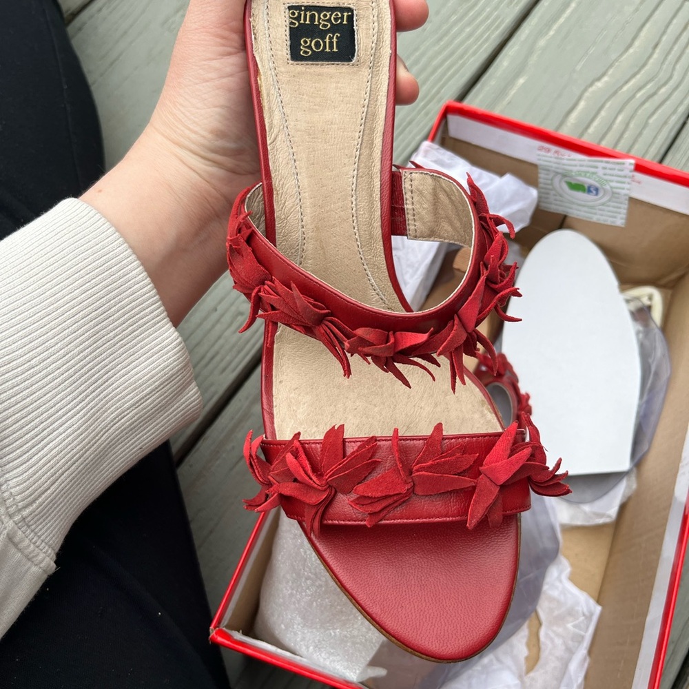 Ginger Goff Fringe Kitten Heels